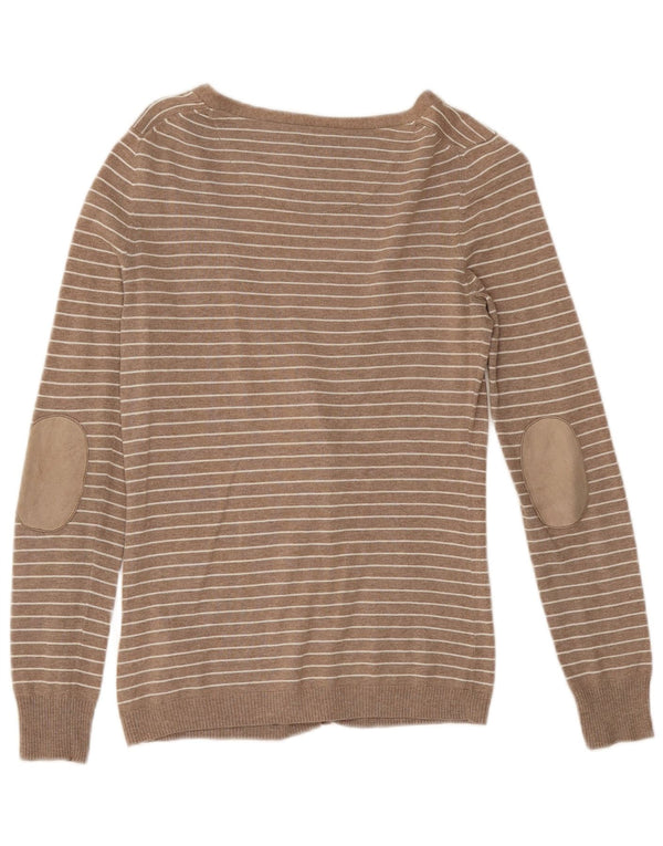 Sweter damski Massimo Dutti UK 10, mały, beżowy, bawełniany w paski
