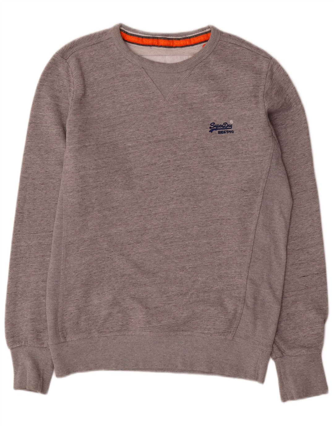 SUPERDRY Męska bluza dresowa, duża, szara, nakrapiana bawełna