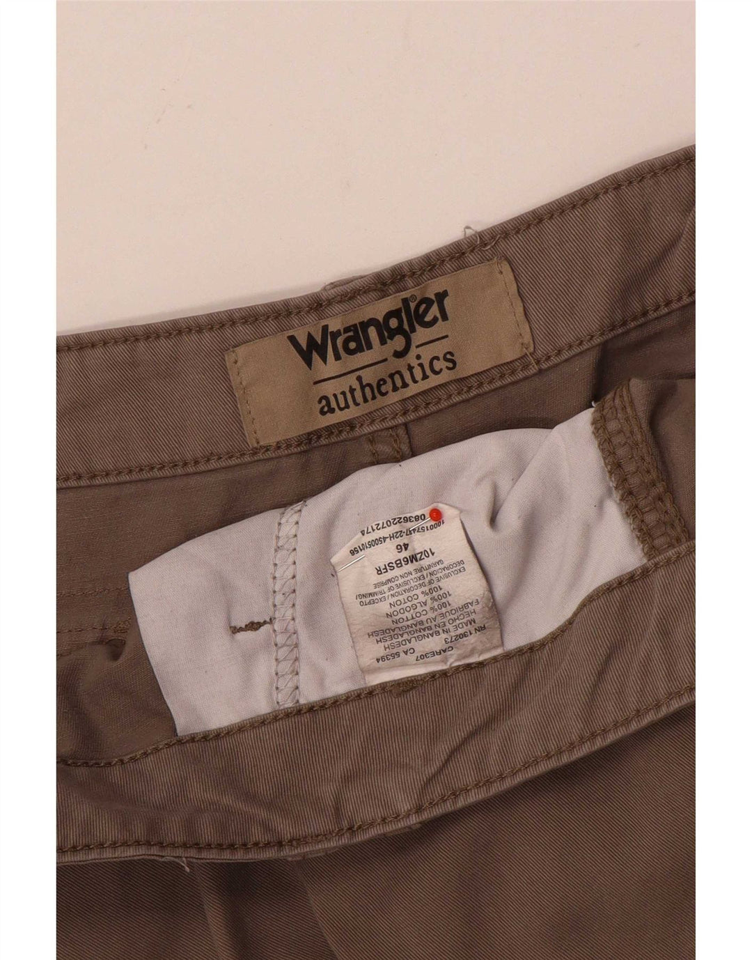 Męskie spodenki cargo Wrangler W46 3XL, brązowa bawełna