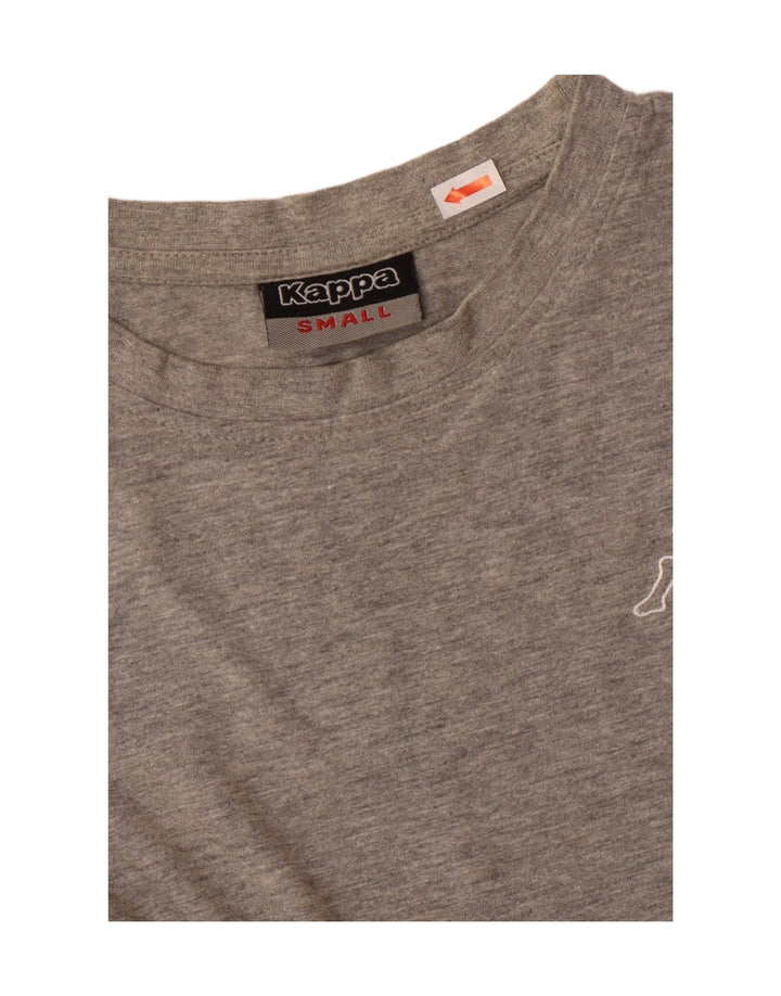 KAPPA Womens Oversized T-Shirt Top UK 10 Small Grey Cotton Vintage Kappa and Second-Hand Kappa from Messina Hembry 