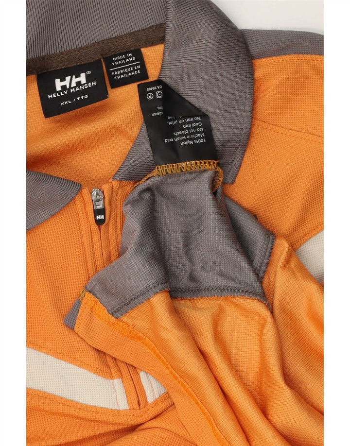 Męska koszulka polo Helly Hansen 2XL Pomarańczowy nylon z blokami kolorów