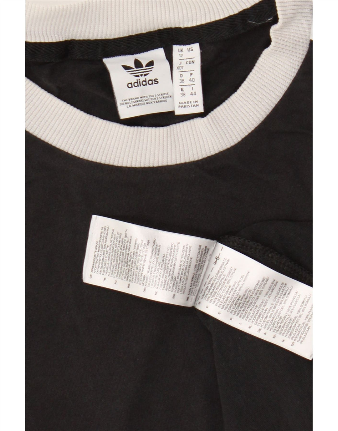 Damska koszulka Adidas Top UK 12 Średnia czarna bawełna
