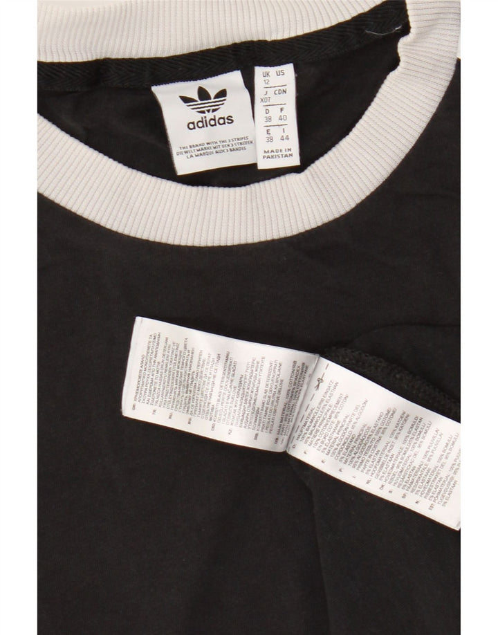 Damska koszulka Adidas Top UK 12 Średnia czarna bawełna