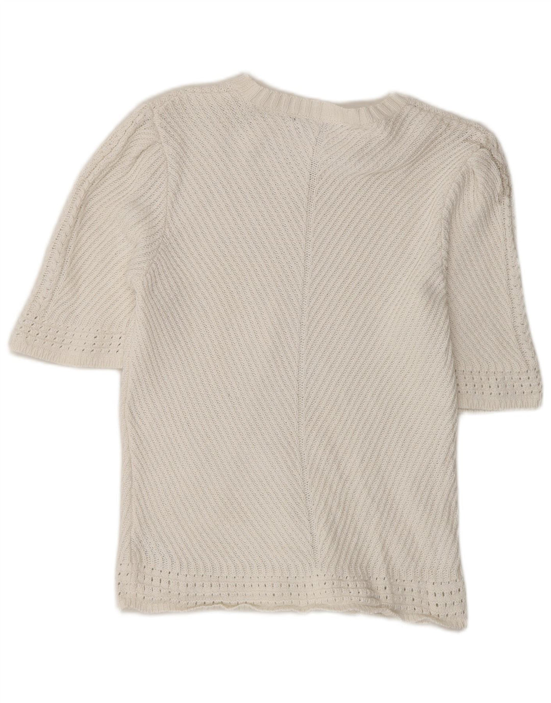 Marks & Spencer Damski sweter z dekoltem w łódkę, UK 14, średni złamanej bieli