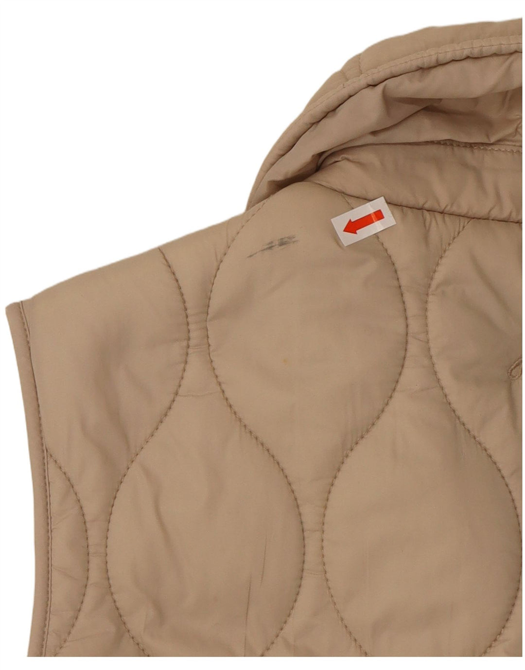 JOULES Womens Padded Quilted Gilet UK 10 Small Beige Polyester