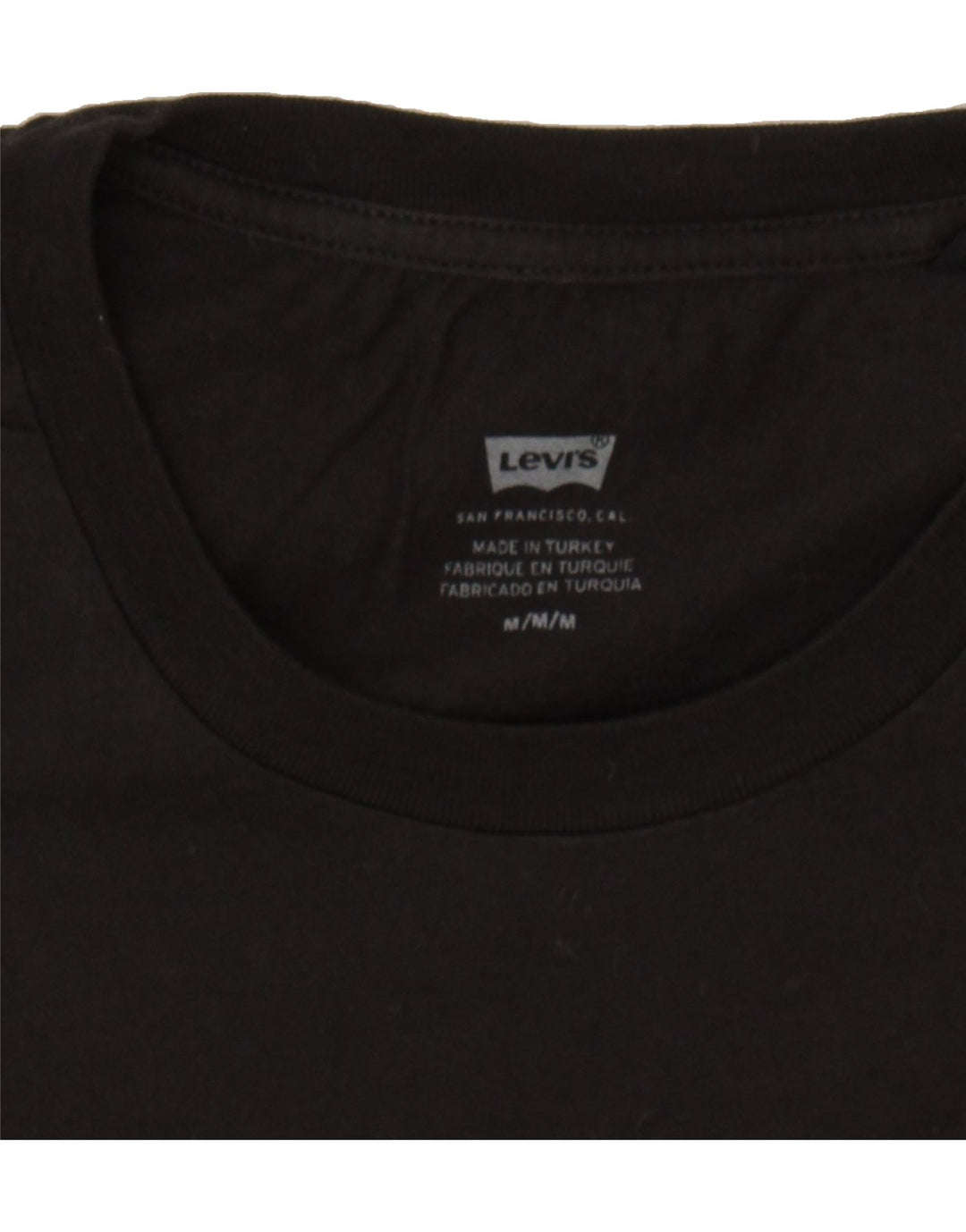 LEVI'S Womens Graphic T-Shirt Top UK 14 Medium Black Cotton Vintage Levi's and Second-Hand Levi's from Messina Hembry 