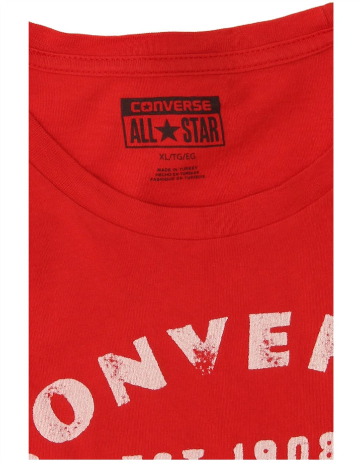 Męska koszulka Converse z grafiką, XL, czerwona