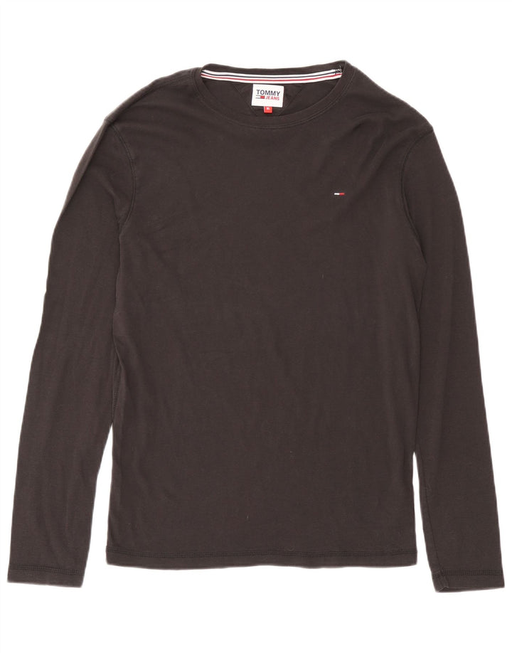Męska koszulka Tommy Hilfiger z długim rękawem XL, szara, bawełniana