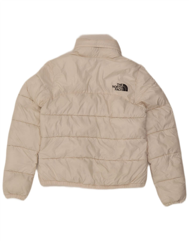 Damska wyściełana kurtka z kapturem The North Face UK 10, mała, biała, poliestrowa