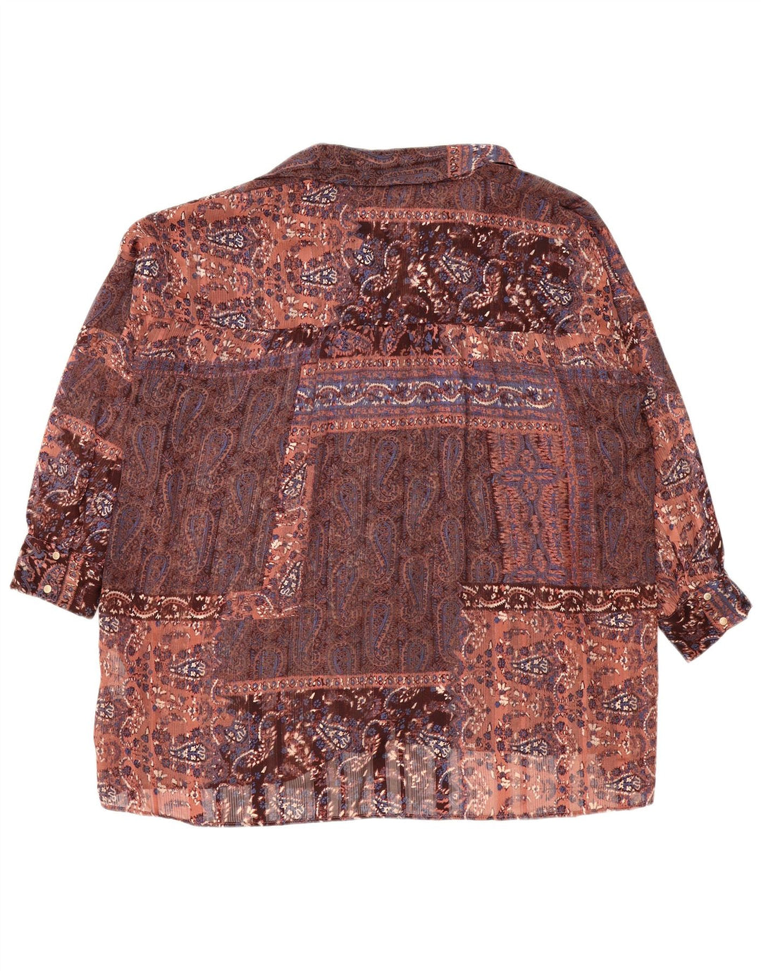 Damska bluzka koszulowa oversize Zara UK 14, średnia, wielokolorowa paisley