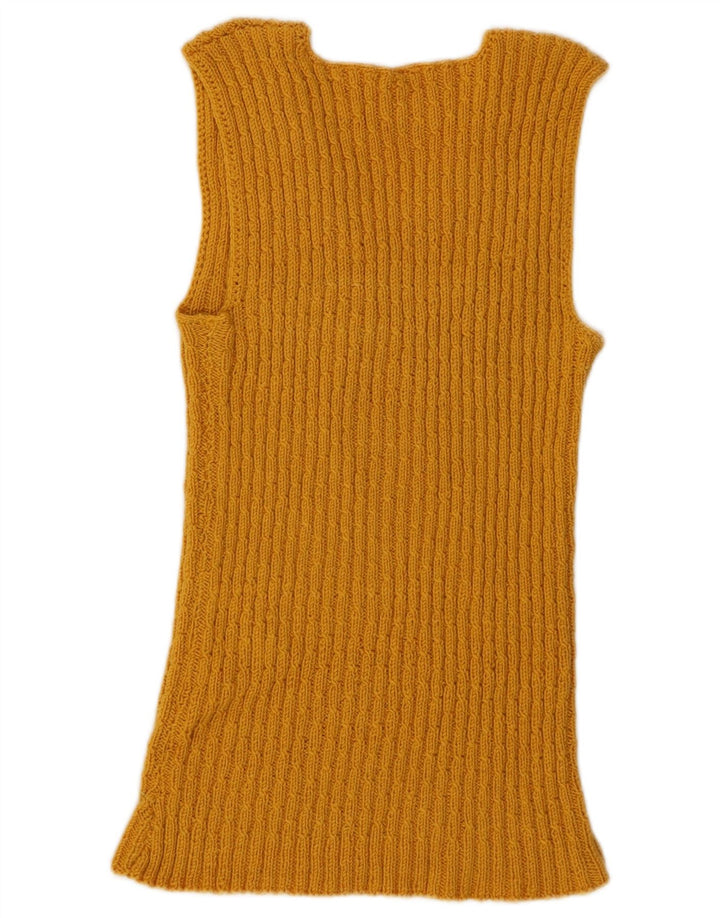 Tank top damski w stylu vintage UK 2 2XS żółty