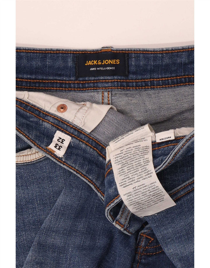 Męskie dżinsy Jack & Jones Tim Straight W33 L27 Niebieskie bawełniane