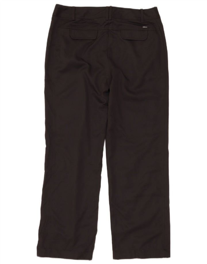 Damskie proste spodnie chino IZOD US 10 Large W32 L30 Czarny poliester