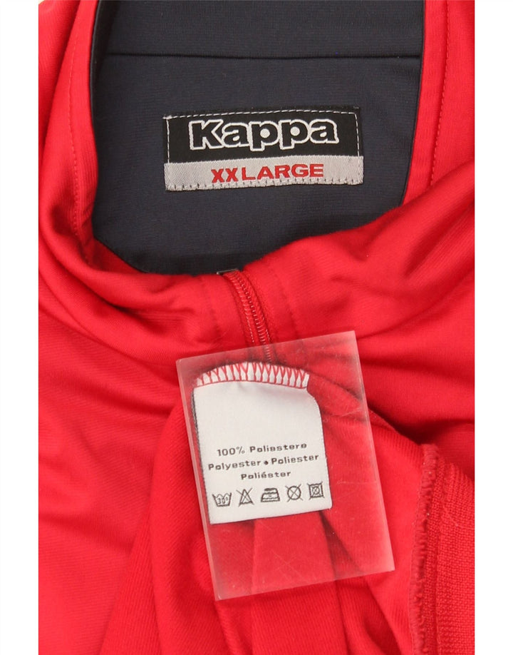 Męska kurtka dresowa Kappa 2XL, czerwona, poliester