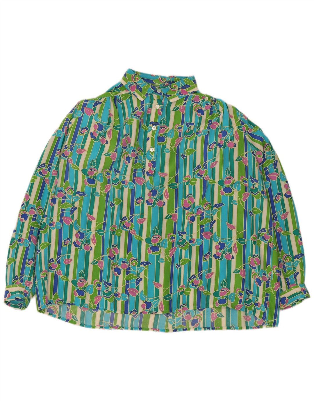Damska bluzka koszulowa Diana Bentall UK 20 2XL wielokolorowa w kwiaty