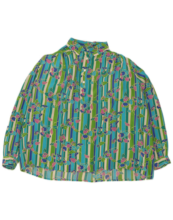 Damska bluzka koszulowa Diana Bentall UK 20 2XL wielokolorowa w kwiaty
