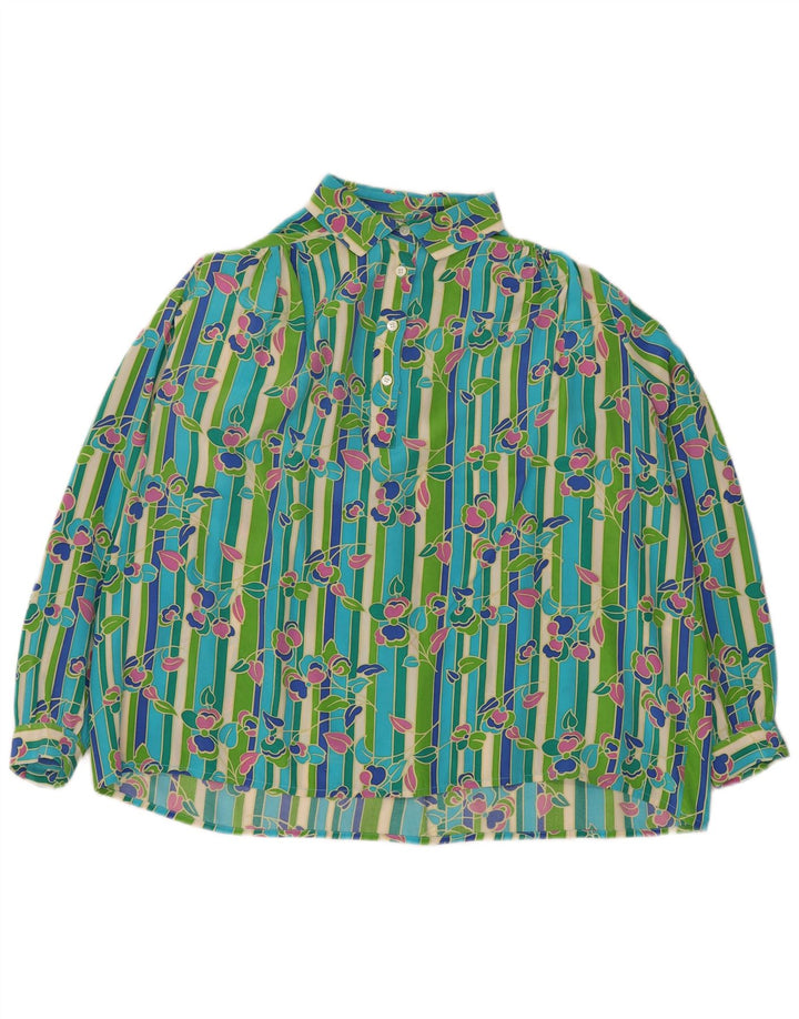 Damska bluzka koszulowa Diana Bentall UK 20 2XL wielokolorowa w kwiaty
