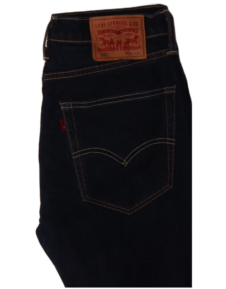Męskie jeansy LEVI'S 512 Slim Tapered W30 L27 Granatowa bawełna