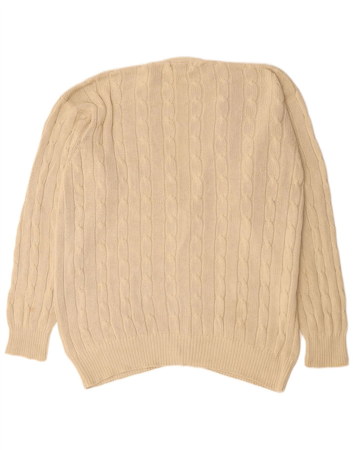 Męski sweter Kappa XL, beżowa bawełna