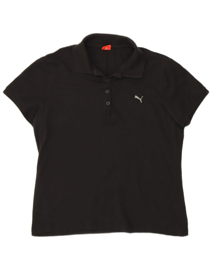 PUMA Womens Polo Shirt UK 16 Large Black