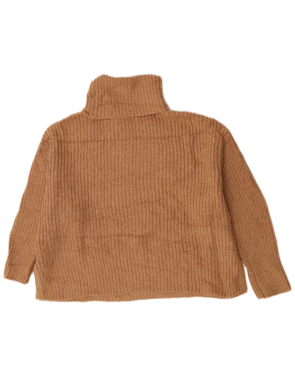 Sweter damski Zara Oversize z golfem UK 10 Small Beżowy Akryl