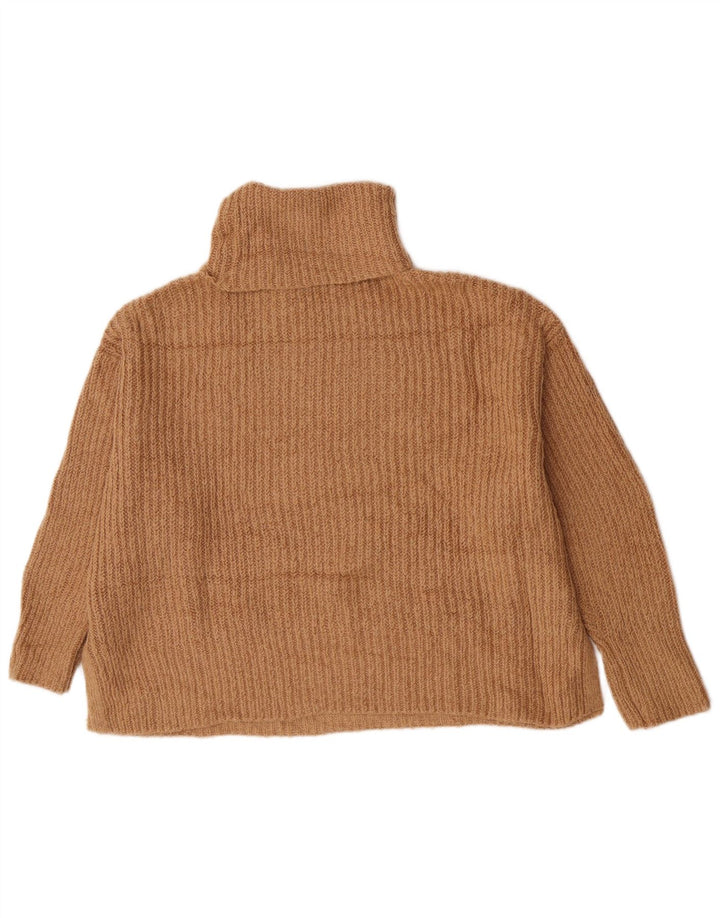 Sweter damski Zara Oversize z golfem UK 10 Small Beżowy Akryl