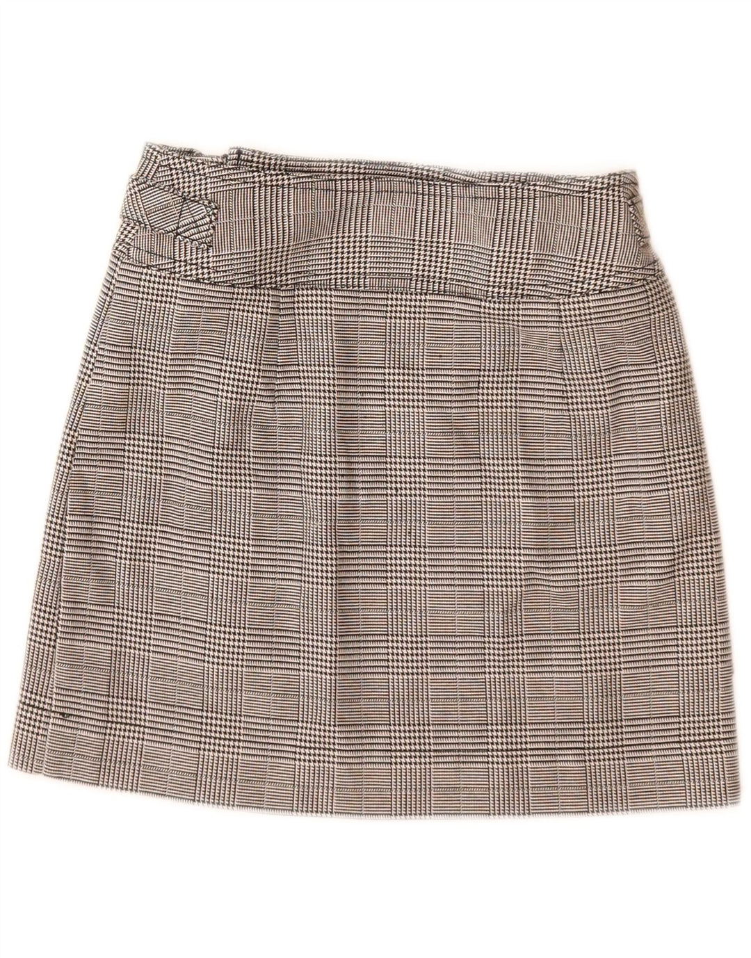Damska spódniczka mini Topshop UK 6 XS W24 Szara, poliestrowa kratka