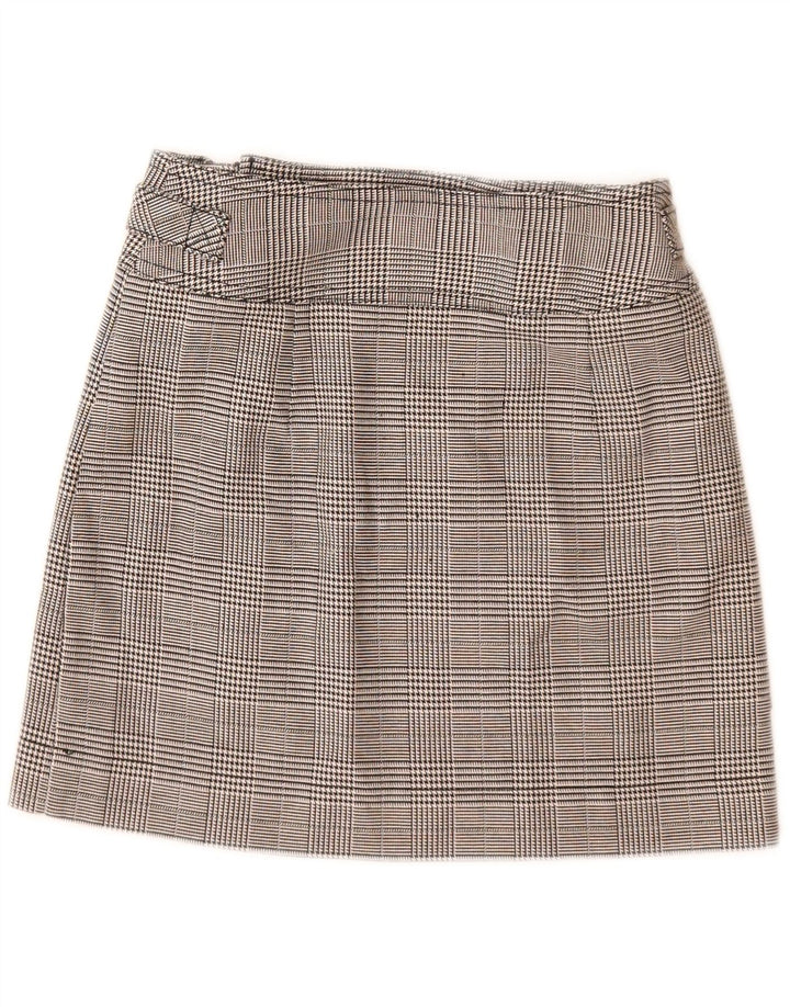 Damska spódniczka mini Topshop UK 6 XS W24 Szara, poliestrowa kratka