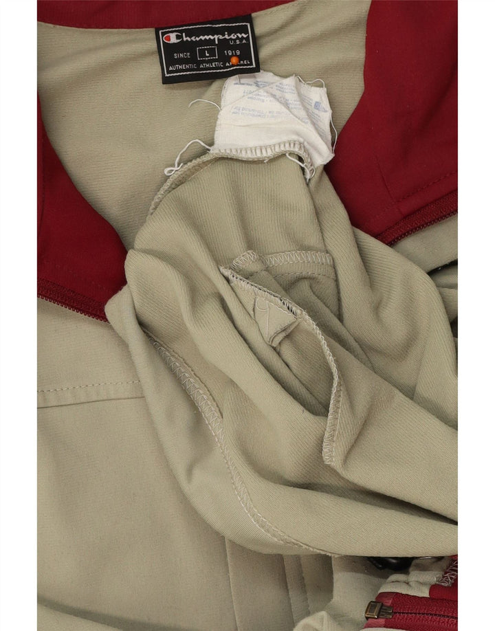 Kurtka męska dresowa CHAMPION, duża, poliestrowa w kolorze khaki