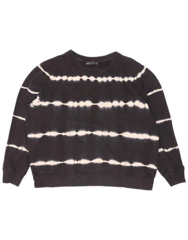 Marks & Spencer Damski sweter oversize UK 18 XL Black Tie Dye