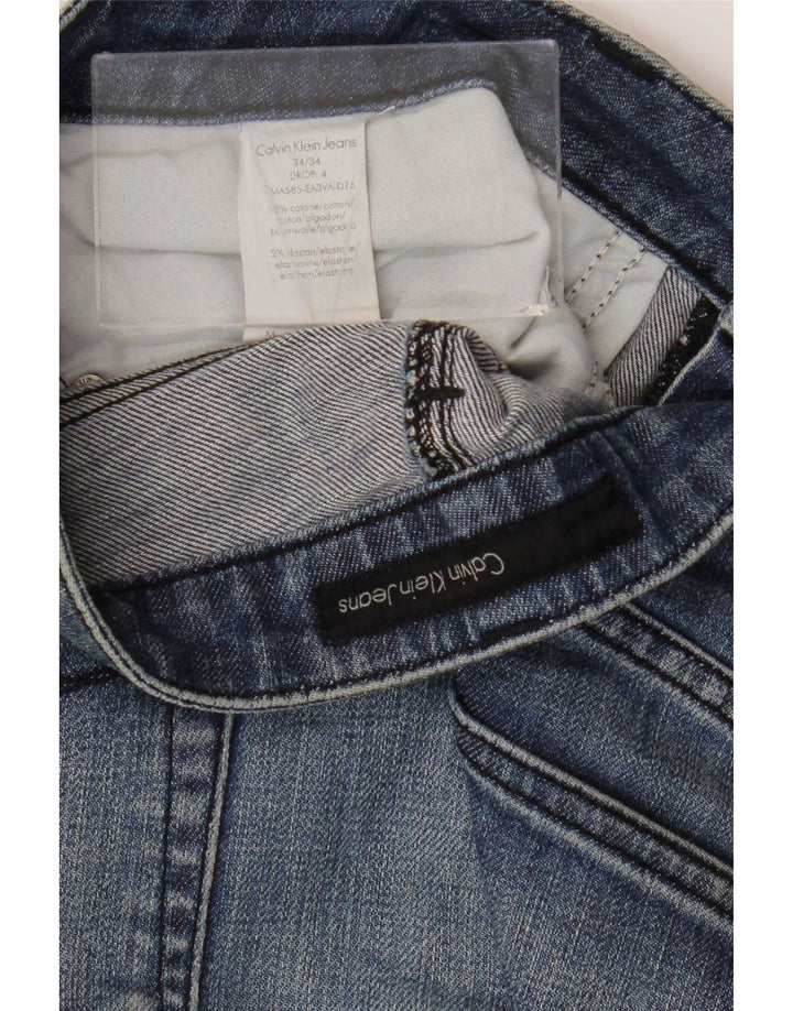 Męskie dżinsy Calvin Klein W34 L34 Niebieskie bawełniane