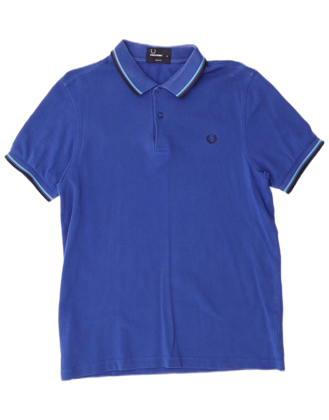 Męska koszulka polo Fred Perry Slim Fit, średnia niebieska, bawełniana