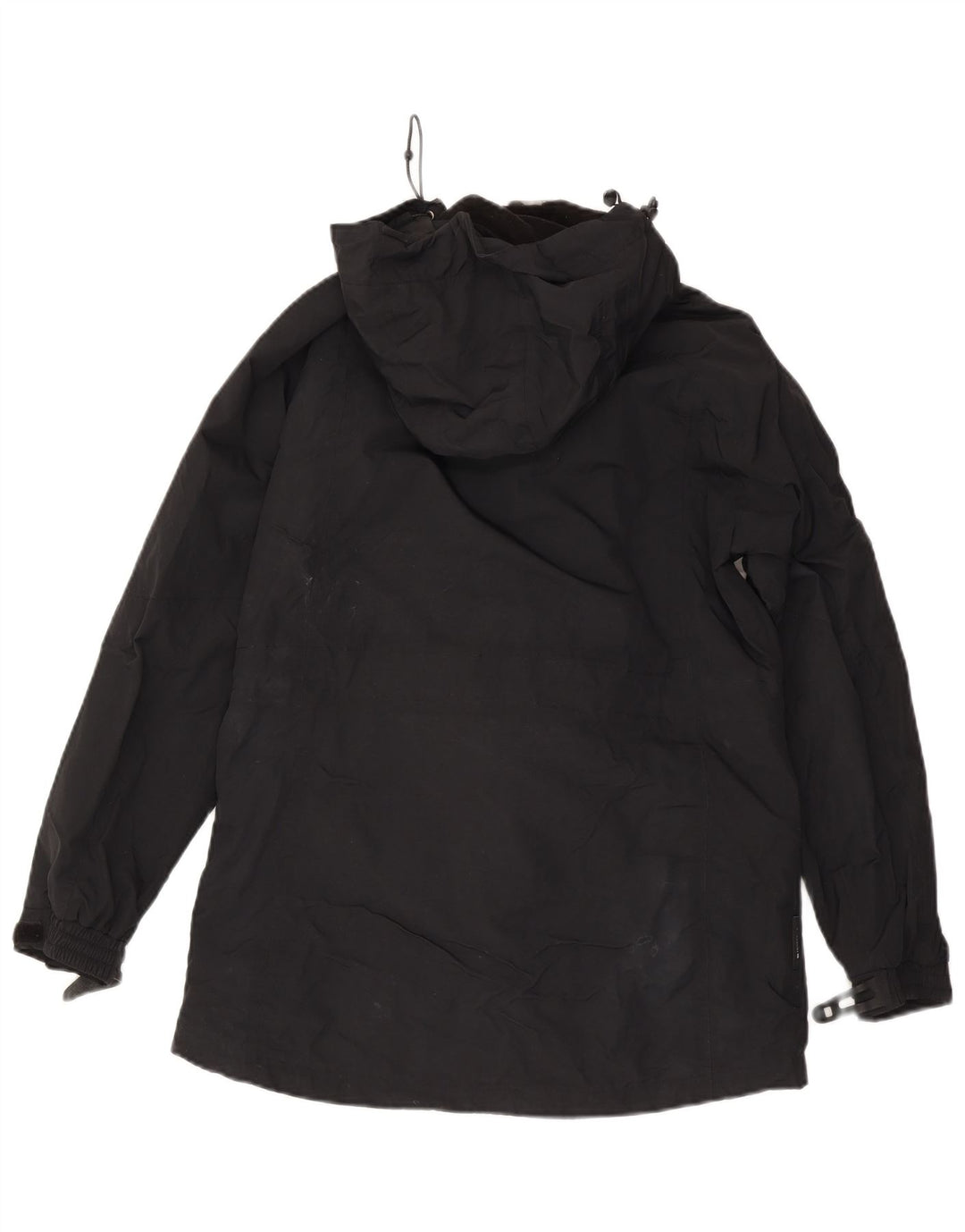 Damski płaszcz przeciwdeszczowy z kapturem Mountain Warehouse UK 12, średni czarny nylon