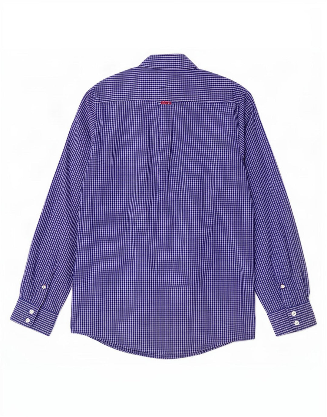Crew Clothing Męska koszula o klasycznym kroju, bawełniana w średnią niebieską kratkę