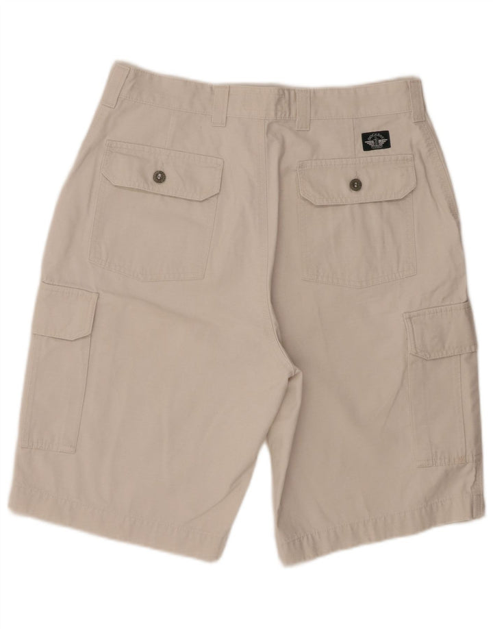 Damskie spodenki cargo Dockers W33 Średnie złamane białe bawełniane