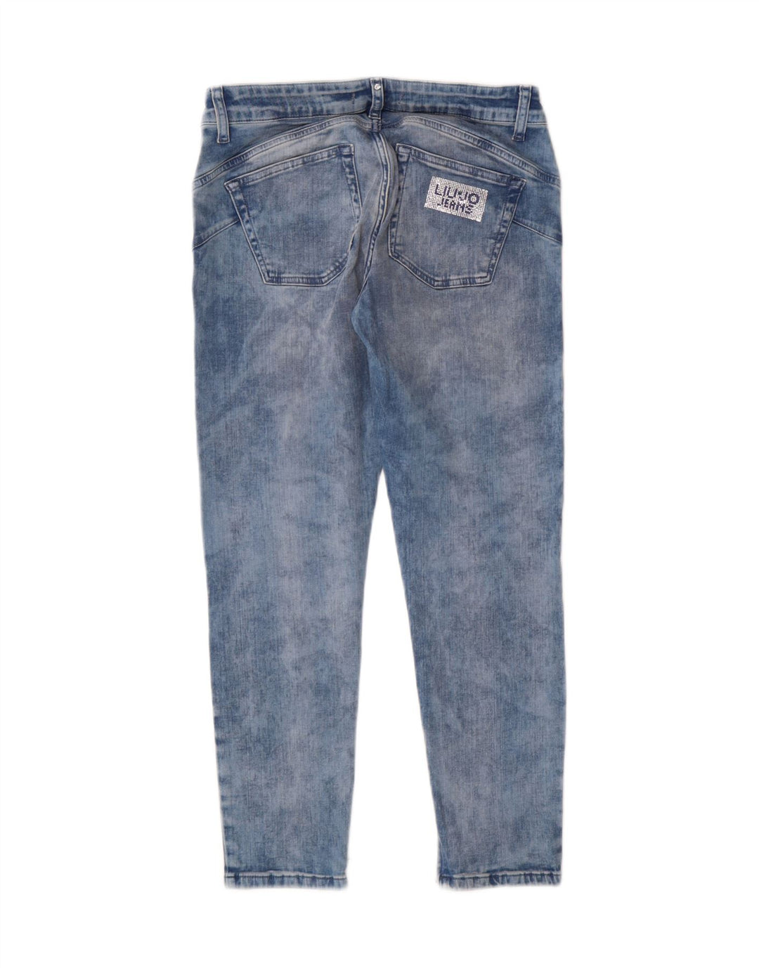Liu Jo Damskie jeansy Acid Wash Slim W30 L25 Niebieska bawełna