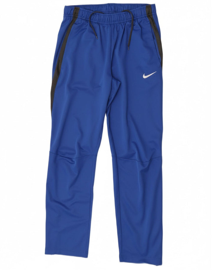 Męskie spodnie dresowe Nike, małe, niebieskie, z blokami kolorów