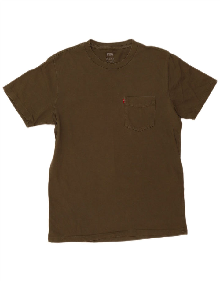 Męski t-shirt Levi's Top, mały, bawełniany khaki