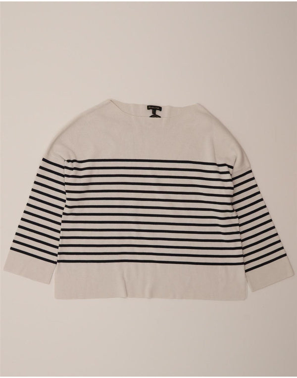 Damski top oversize Massimo Dutti z rękawem 3/4, UK 10, w małe białe paski