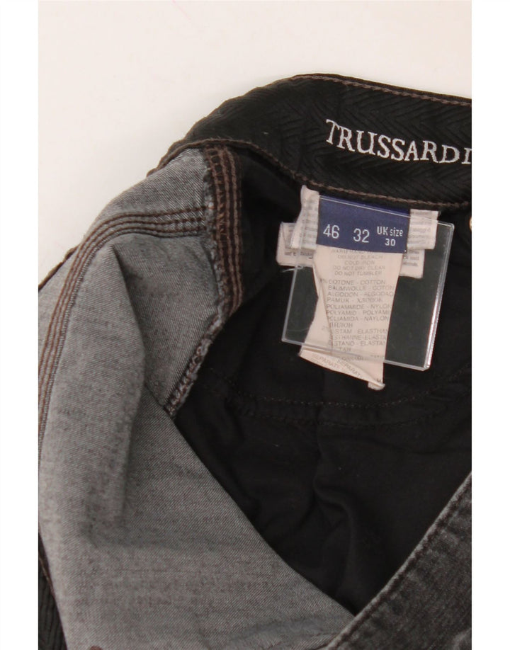 TRUSSARDI Womens Straight Jeans W30 L34 Grey Cotton Vintage Trussardi and Second-Hand Trussardi from Messina Hembry 