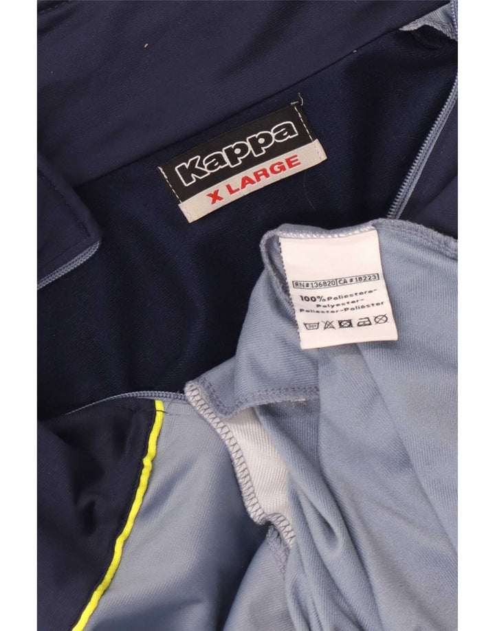 Męska bluza dresowa Kappa XL Niebieski poliester z blokami kolorów