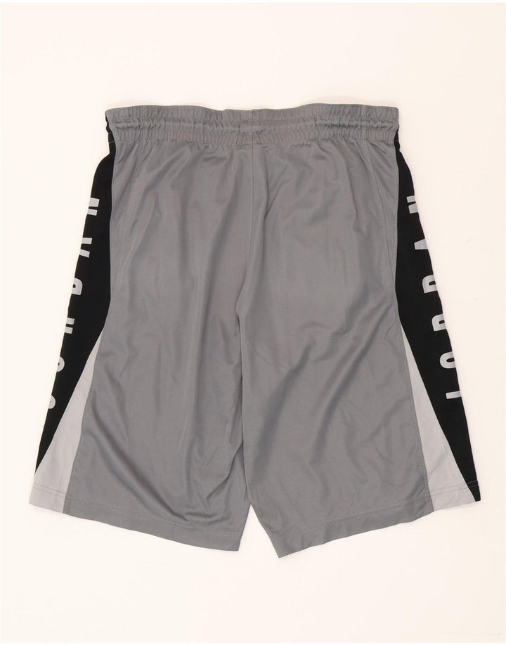 Męskie spodenki sportowe Jordan Dri Fit Graphic, małe, szare, z blokami kolorów, poliestrowe