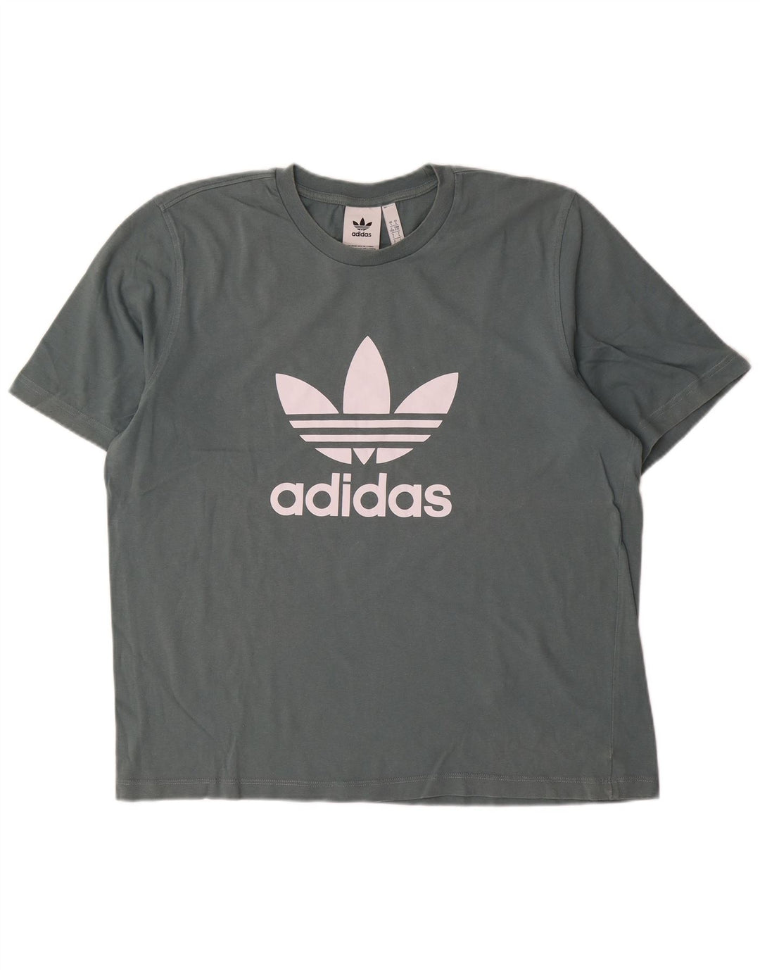 Męski T-shirt z grafiką ADIDAS, duży, niebieski