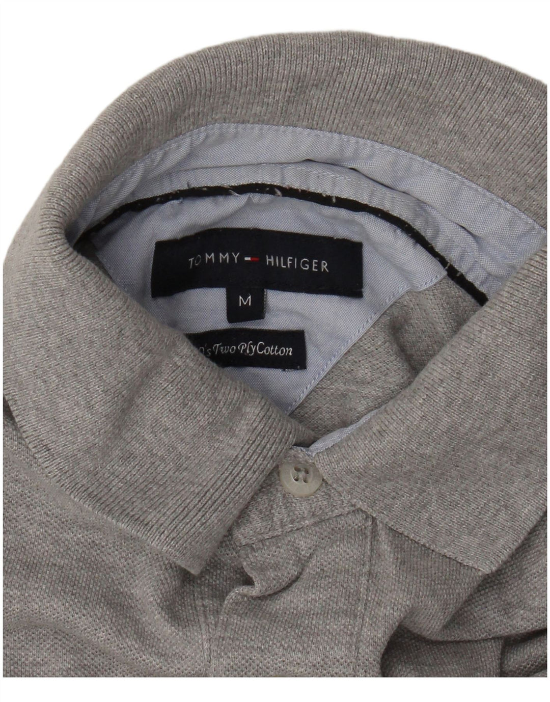 Męska koszulka polo Tommy Hilfiger Średnioszara bawełniana w plamki