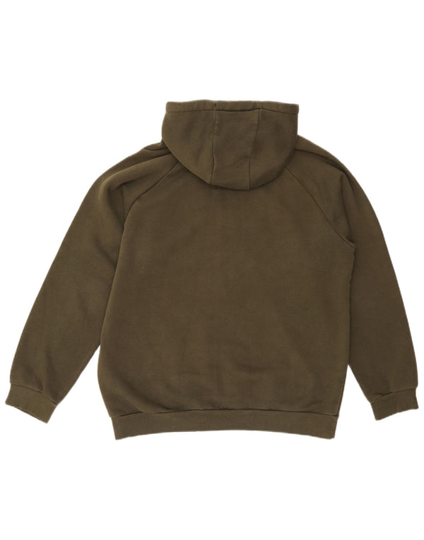 Męska bluza z kapturem Adidas z grafiką, duża, bawełniana khaki