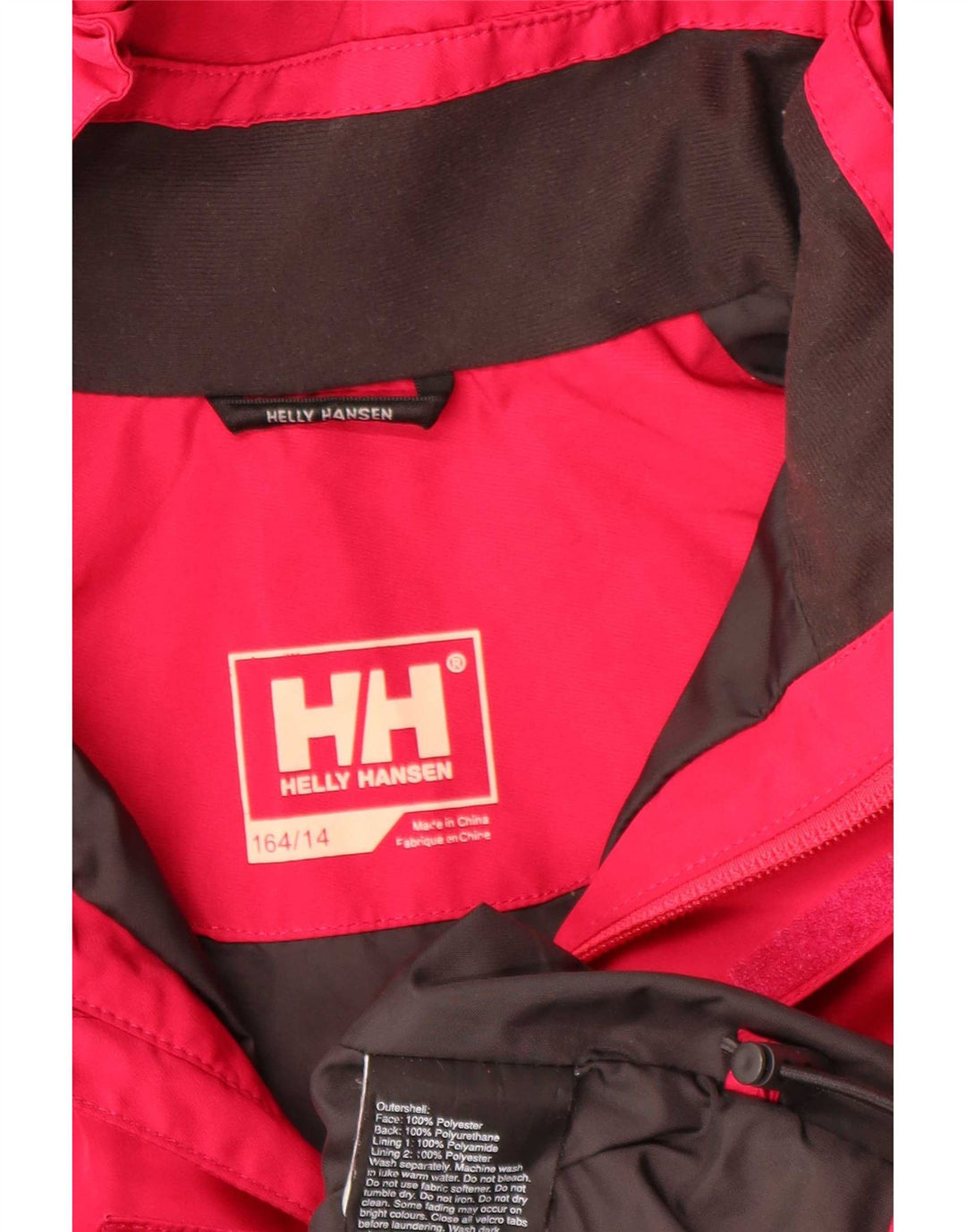 Kurtka wiatrówka Helly Hansen dziewczęca z kapturem, 13-14 lat, czerwona, poliester