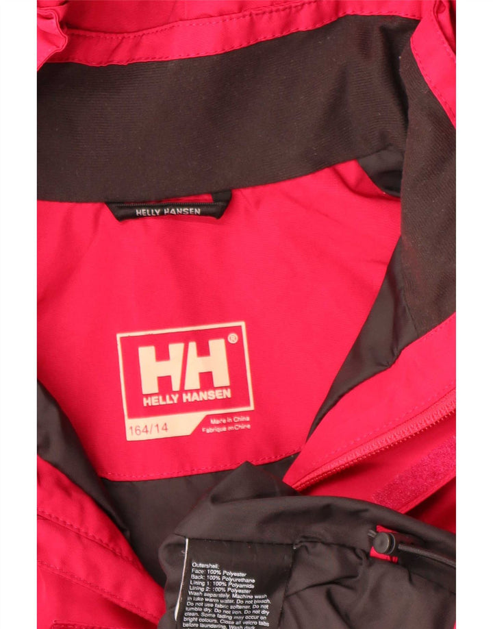 Kurtka wiatrówka Helly Hansen dziewczęca z kapturem, 13-14 lat, czerwona, poliester