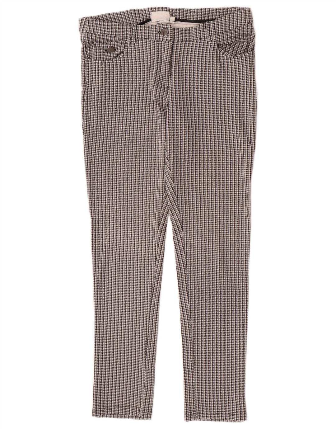 Damskie spodnie typu slim casual Ellesse Medium W30 L28 Szara wiskoza w pepitkę
