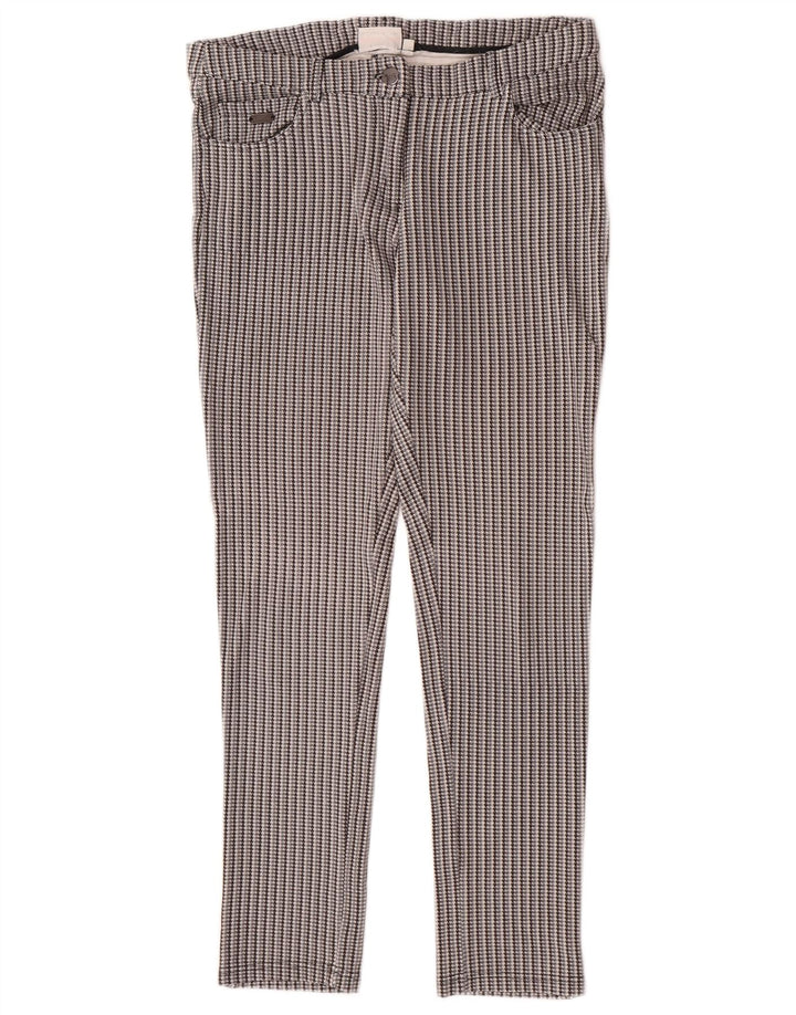 Damskie spodnie typu slim casual Ellesse Medium W30 L28 Szara wiskoza w pepitkę