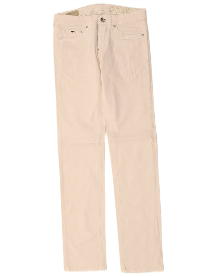 Damskie jeansy Gas Albert Slim W29 L34 Biała bawełna